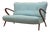 Italian Mint Gree Sofa, 1970s For Sale