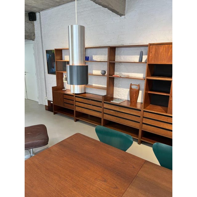 Large Freestanding Wall Unit in Teak by Poul Cadovius for KLM, 1960s For Sale - Image 6 of 8