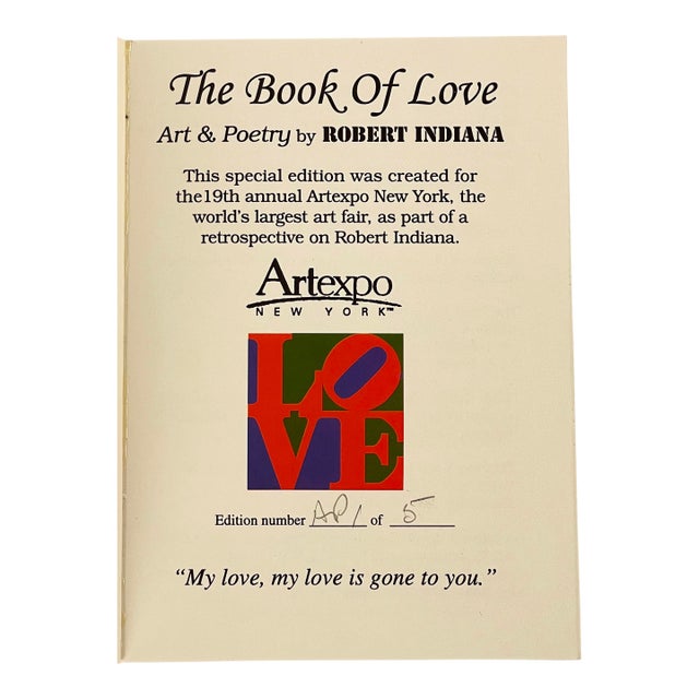 Robert Indiana - 'The Book of Love Art & Poetry', 1996 - Ap 1/5 For Sale