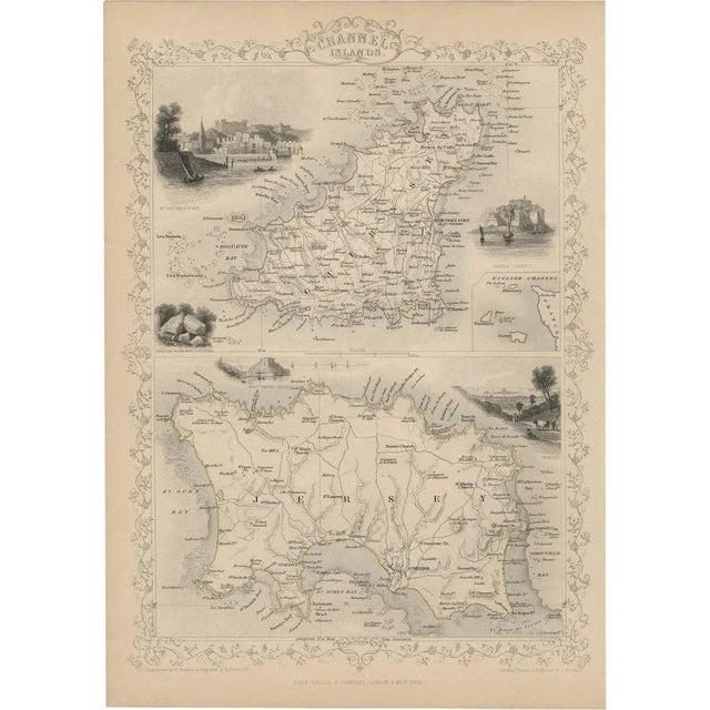 Antique Map of the Channel Islands, 1851 For Sale - Image 6 of 6
