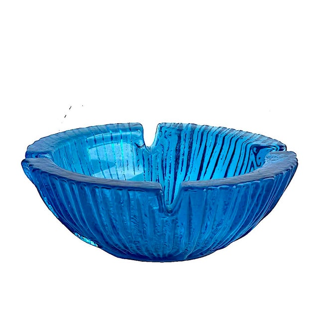 Mid-Century Modern 1960s Blenko Glass Textured Ashtray/Catchall For Sale - Image 3 of 7