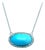 Persian Turquoise Diamond Halo Pendant with Chain 14k WG 8.1 TCW Certified For Sale