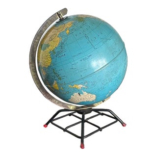 Vintage Mid Century Globe by Replogle From the 1950's For Sale
