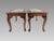 Inlaid Solid Teak Side / End or Drinks Tables, Hand Carved With Copper & Brass, Glass Tops - A Pair For Sale In Tampa - Image 6 of 9