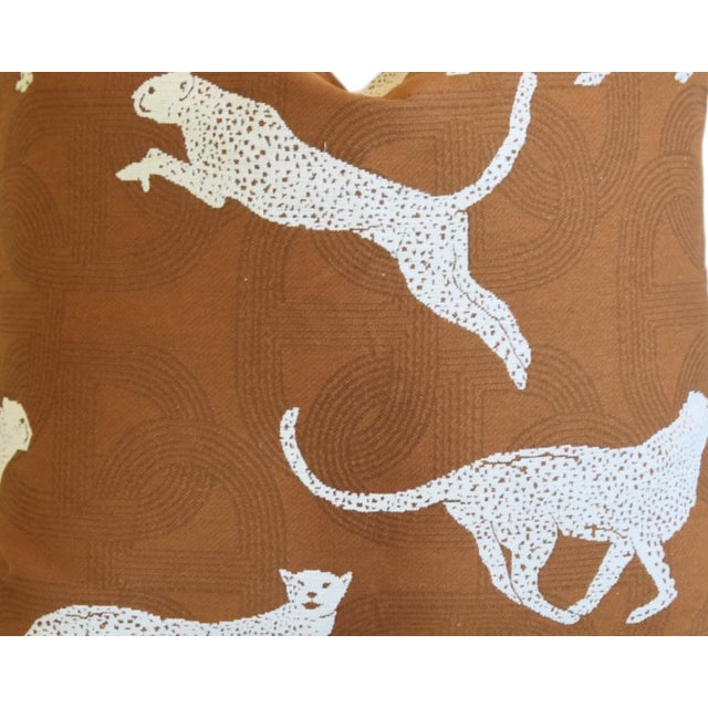 Early 21st Century African Cheetah & Leopard Feather/Down Pillows 18”square - Set of Two For Sale - Image 5 of 6