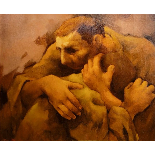 Charles Bragg - Father & Son Affection - Oil Painting For Sale - Image 4 of 10