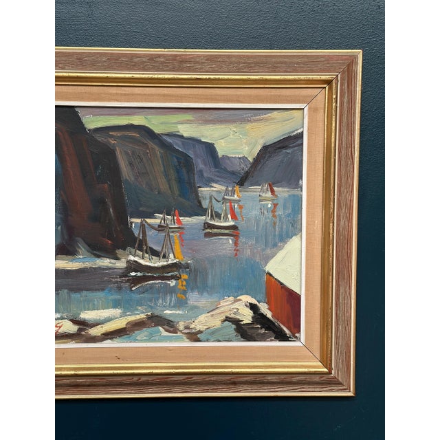 Henning, Sailing Boats, 1960s, Oil on Canvas, Framed For Sale - Image 16 of 18
