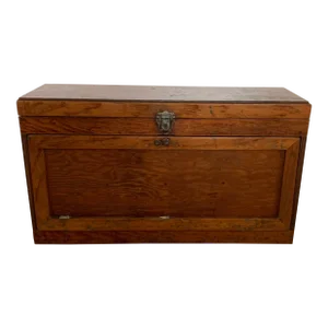 Mid 20th Century Vintage Craftsman’s/Collector’s Chest, Trunk With Hidden Drawers