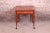 Queen Anne Baker Furniture Queen Anne Walnut and Burl Wood Tea Table For Sale - Image 3 of 12