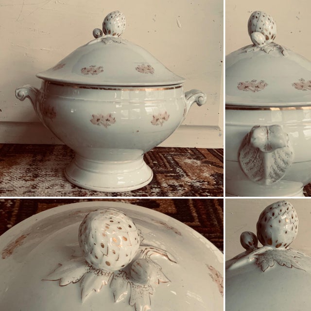 Exceptional French Old Paris Porcelain Tureen - Late 19th Century For Sale - Image 11 of 12