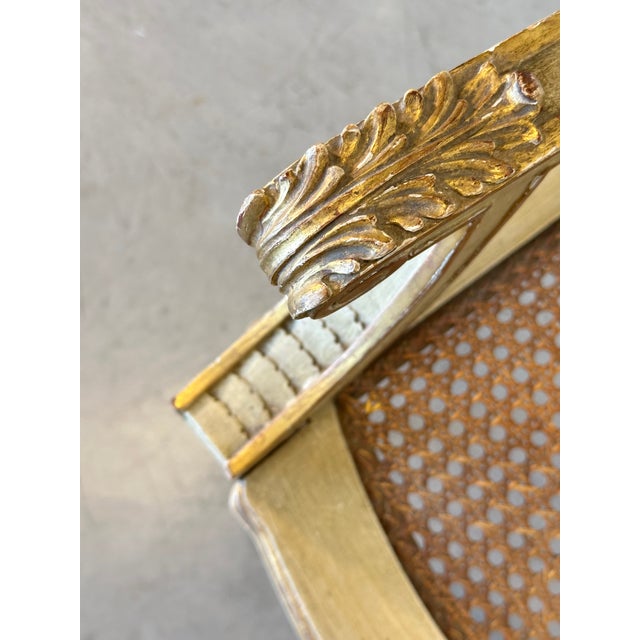 Bench in Lacquered Wood and Vienna Straw, 1960s For Sale - Image 6 of 10