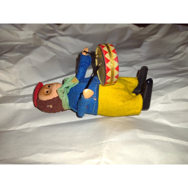 1920s 1920s Vintage Schuco Wind Up Drummer Monkey Toy Germany -- With Key. For Sale - Image 5 of 13