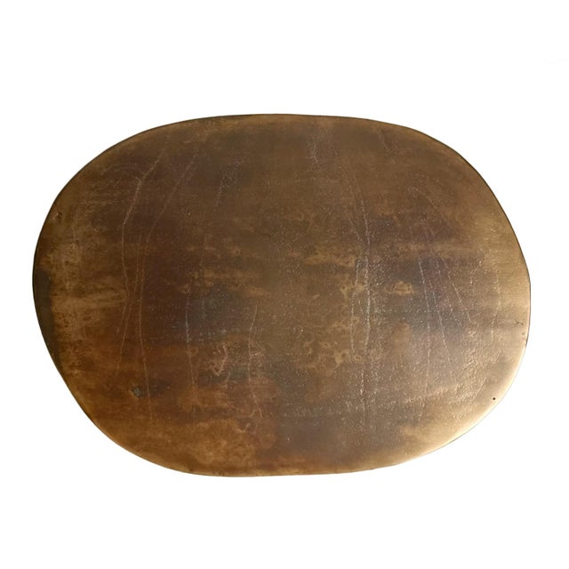 2020s Modern Brass Bronzed Finish Hole Side Table For Sale - Image 5 of 8