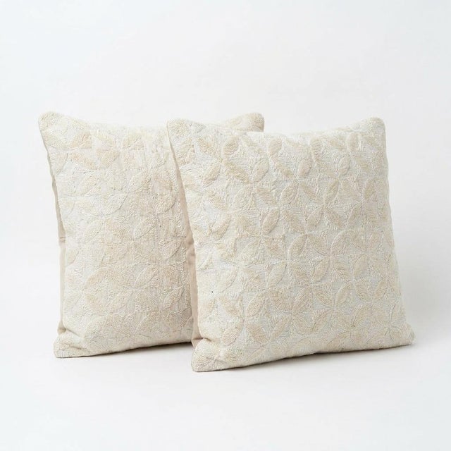 Mid-Century Modern Anatolian Oushak Kilim Pillow Cover 20'' X 20'' - Set of Two For Sale - Image 3 of 4
