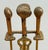 Vintage Brass Clamshell Motif Fireplace Tools and Stand For Sale - Image 4 of 10