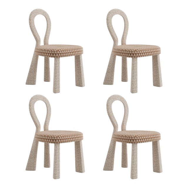 Mary III Dining Chairs with Upholstered Legs by Ottiu, Set of 4 For Sale