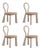 Mary III Dining Chairs with Upholstered Legs by Ottiu, Set of 4 For Sale