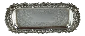Silver Plate Repousse Butter Dish