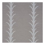 Schumacher X Celerie Kemble Acanthus Stripe Vinyl Wallpaper in Grey For Sale