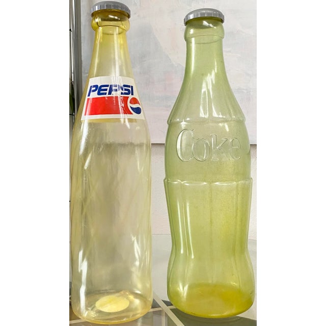 Pop Art Coke & Pepsi Soda Bottle Coin Banks, Set of Two For Sale - Image 6 of 6