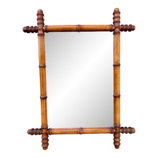 19th Century Bamboo Mirror For Sale