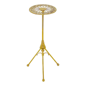 Tall English Table or Plant Stand of Brass From the Aesthetic Movement