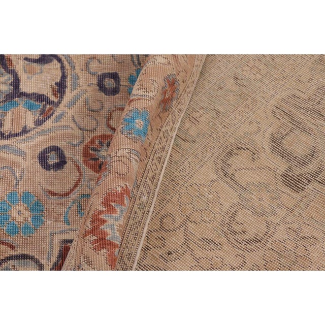 Tan Shabby Chic Vintage Red/Tan Wool Rug - 10'3'' X 13'7'' For Sale - Image 8 of 10