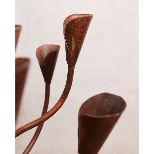 Brown Studio Made Floor Candelabra For Sale - Image 8 of 12