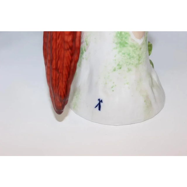 Porcelain Parrot in the style of Meissen, 20th Century For Sale - Image 3 of 12