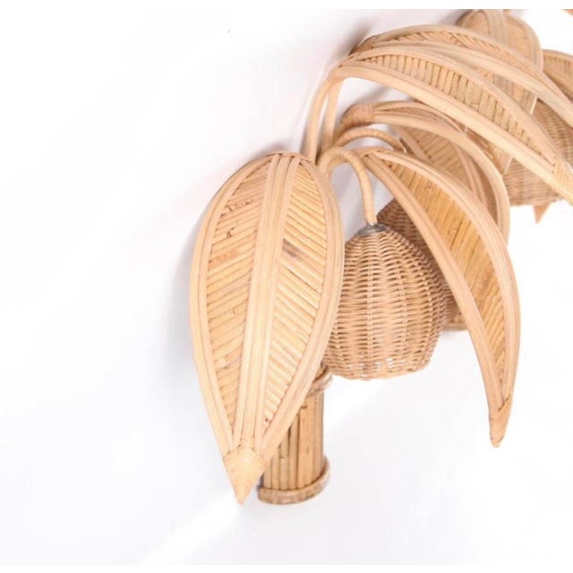 1990s Rattan Coconut Wall Light, 1990s For Sale - Image 5 of 11