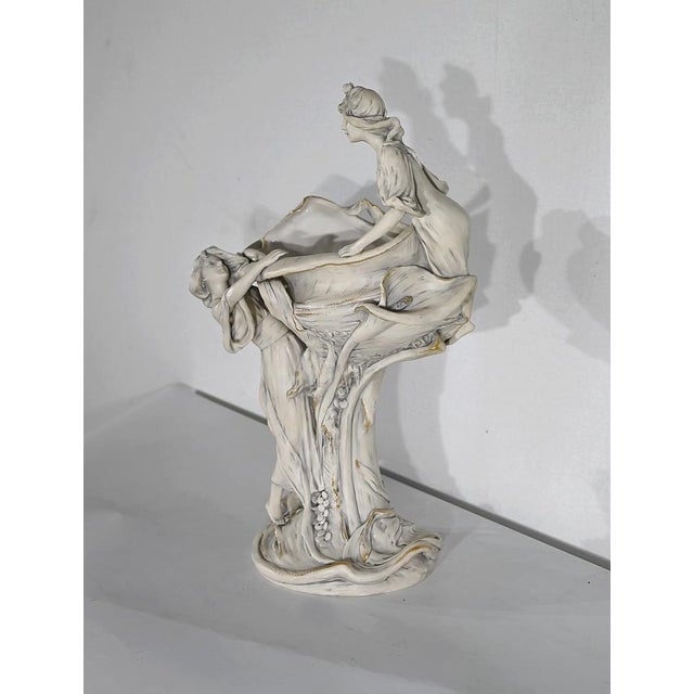 Art Nouveau Porcelain Cut Vase, 1900s For Sale - Image 3 of 18