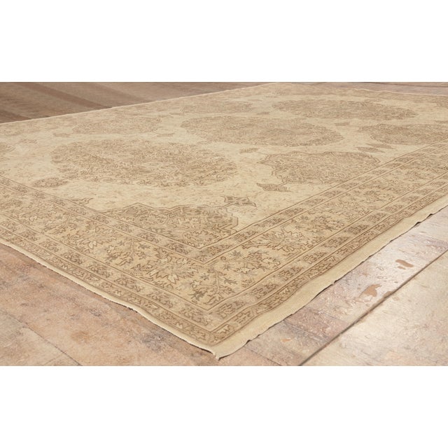 Beige Vintage Turkish Sivas Rug, 09'00 X 12'04 For Sale - Image 8 of 10