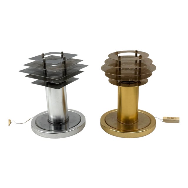 Space Age Table Lamps, Italy, 1970s, Set of 2 For Sale