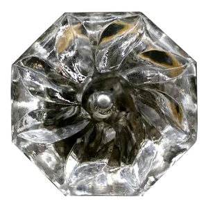 Mid 20th Century Swirled Glass Entry Door Knob With Mercury Bullet