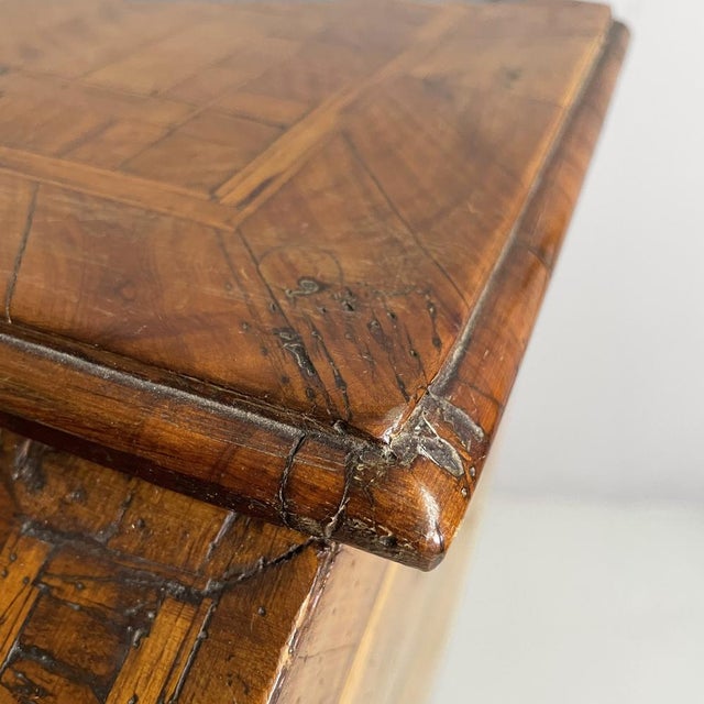 Italian Drop-Leaf Chest of Drawers in Inlaid Wood, 1700s For Sale - Image 14 of 18