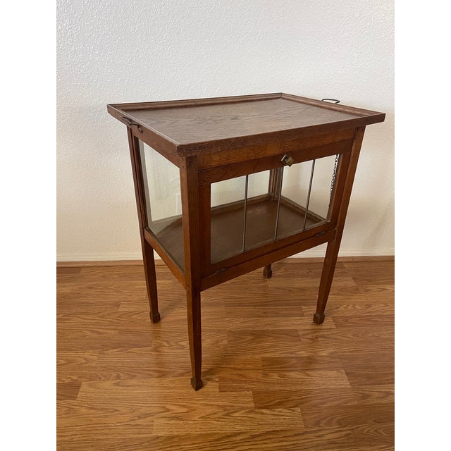 Charming antique Dutch 19th Century Tea Display Cabinet with removable tray. In Dutch it's called, theekastje. It has...