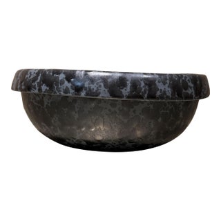 Vintage Ceramic Stoneware Bowl David Gil Bennington Potters Black Agate For Sale