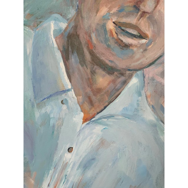 Contemporary Oil Portrait of a Man Signed by Texas Artist Mark Nanney, Unframed For Sale - Image 4 of 11