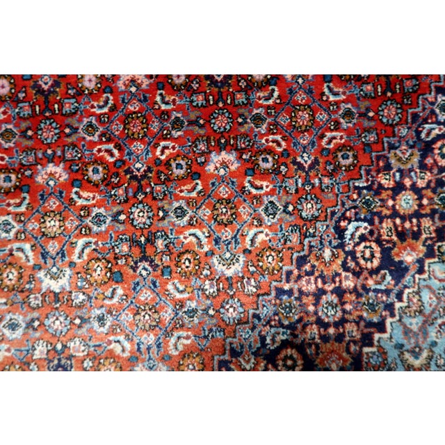 Sky Blue 1920s, Antique Persian Bidjar Handmade Rug 7.5' X 10.11' For Sale - Image 8 of 15