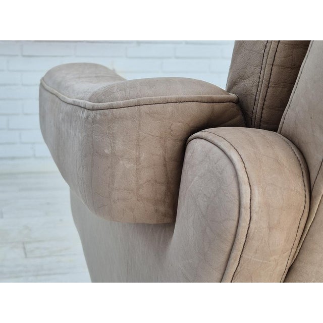 Scandinavian 2 Seater Sofa in Leather, 1970s For Sale - Image 11 of 18