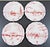 The Juliska Country Estate Ruby Party Plates are a set of four round ceramic plates featuring assorted landscape designs...