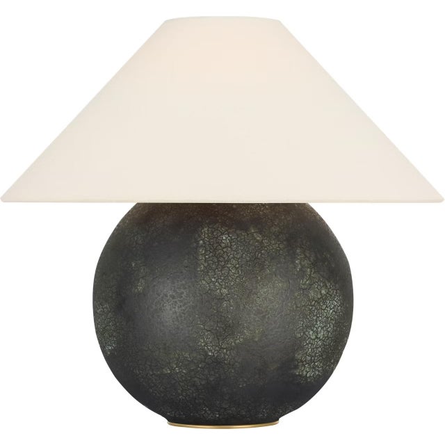 Modern Kelly Wearstler by Visual Comfort Signature Lindo 14" Accent Lamp in Aurora with Linen Shade For Sale - Image 3 of 3