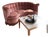 Vintage 1940s Danish-Style Curved Mohair Sofa For Sale