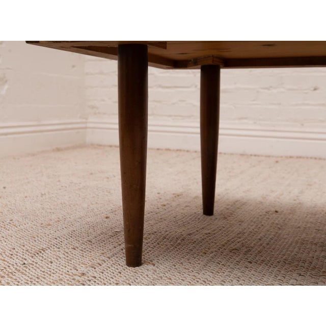 Mid 20th Century Rustic Wood Mid-Century Coffee Table For Sale In Los Angeles - Image 6 of 7
