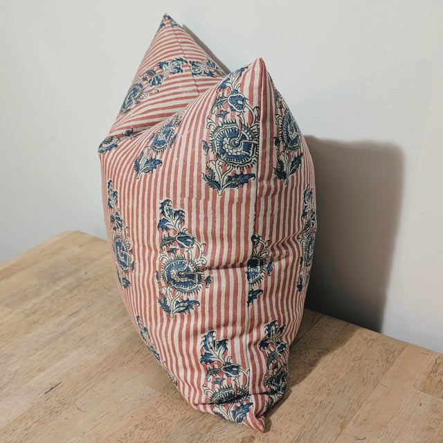 Indian Carolina Irving Indian Flower Lumbar Pillows - Set of 2 For Sale - Image 3 of 5