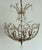 Brass and Lead Crystal 5-Light Chandelier, 1970s For Sale - Image 9 of 12