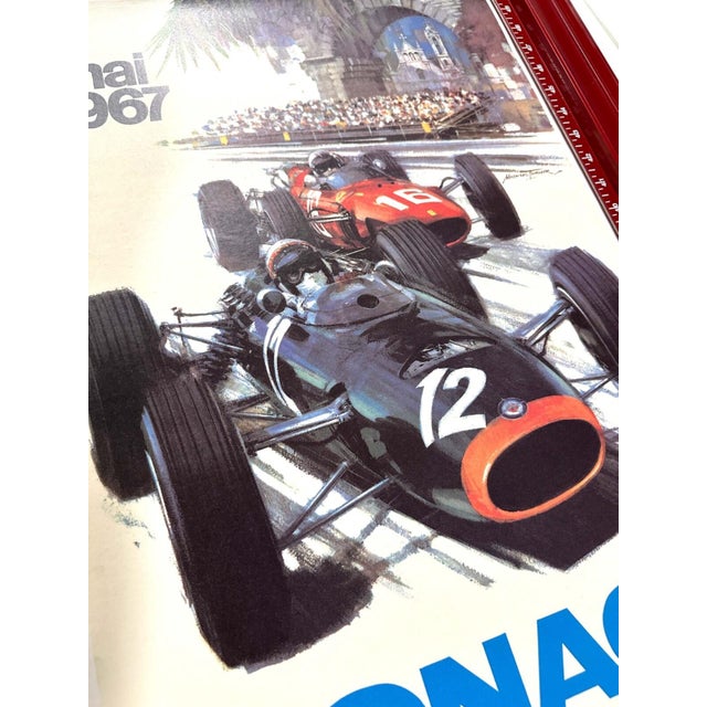 Contemporary Monaco Grand Prix 1967 Michael Turner Vintage French Automobile Racing Poster For Sale - Image 3 of 6