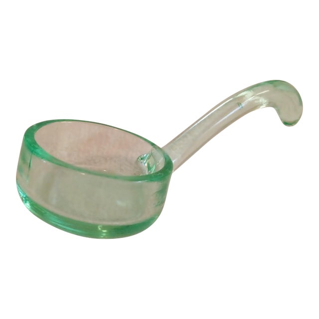 Vintage 1920's Uranium Depression Glass Spoon, Ladle For Sale
