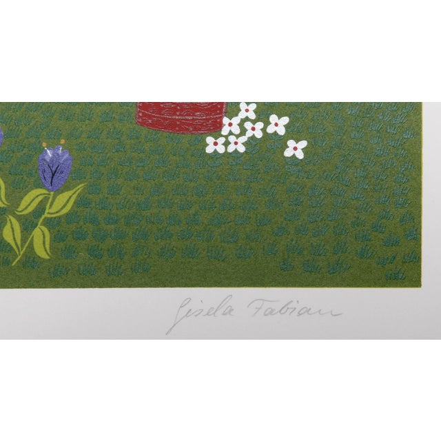 American Gisela Fabian, Girl on Divan, Screenprint For Sale - Image 3 of 4