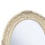 Neoclassical Empire handcrafted mirror. Oval shaped hand carved wooden structure with silver foil finish.